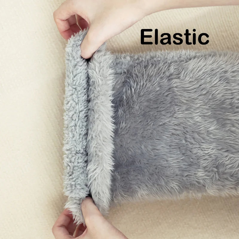 Nadkolenní huňaté ponožky