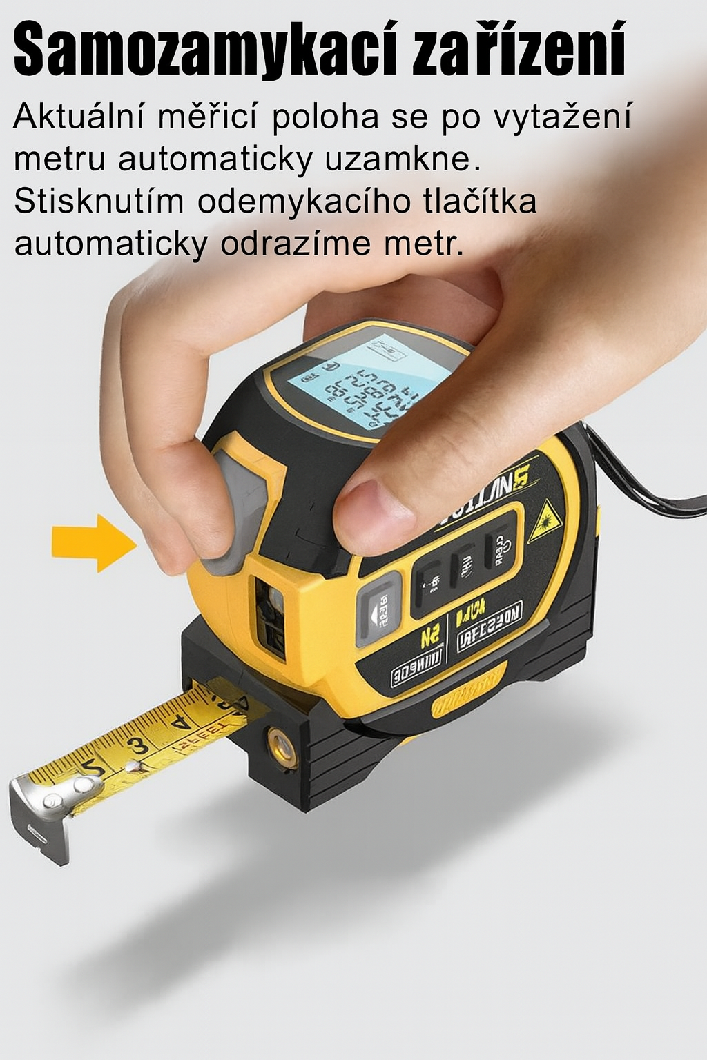3v1 laserový měřicí metr s displejem